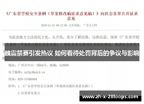 魏震禁赛引发热议 如何看待处罚背后的争议与影响